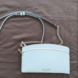 Kate Spade Crystal blue/green calf leather Spencer East West crossbody bag NWOT